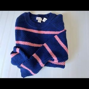 Old Navy Chunky Knit Navy Stripe Sweater NWT